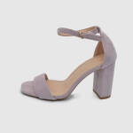Women’s Chunky High Heel Ankle Strap Sandals Purple / 968374
