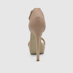 PLATFORM HIGH HEELS SANDALS Biege / 278874 Ανοιχτά Παπούτσια joya.gr