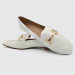 Γυναικεία Μοκασίνια σε Λευκό Χρώμα / 585244 Γυναικεία Oxfords & Loafers joya.gr