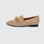 Women Loafers in Beige Color / 672543