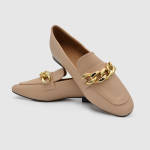 Women Loafers in Beige Color / 672543 Γυναικεία Oxfords & Loafers joya.gr