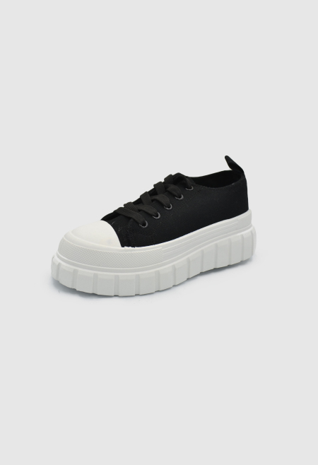 Γυναικείο Flatform Μποτάκι Sneakers Μαύρα / 648936 ΑΘΛΗΤΙΚΑ με ΠΛΑΤΦΟΡΜΑ joya.gr