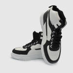 Γυναικεία Chunky Sneakers Αθλητικά λευκά με μαύρο / 698522 Αθλητικά Μποτάκια joya.gr