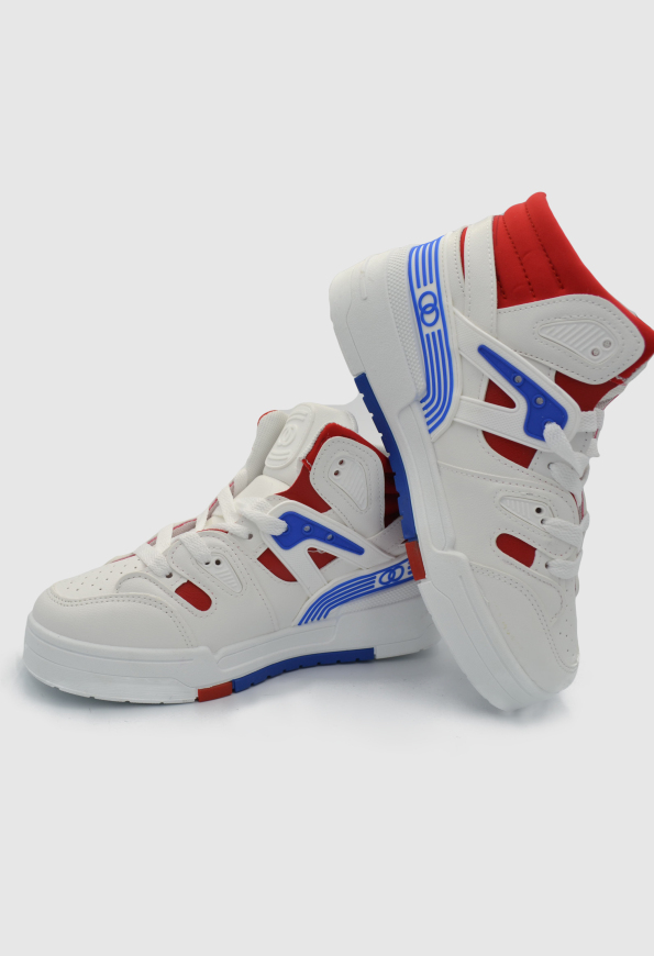 Γυναικεία Chunky Sneakers Λευκά κόκκινο και μπλε / 752468 Γυναικεία Αθλητικά και Sneakers joya.gr