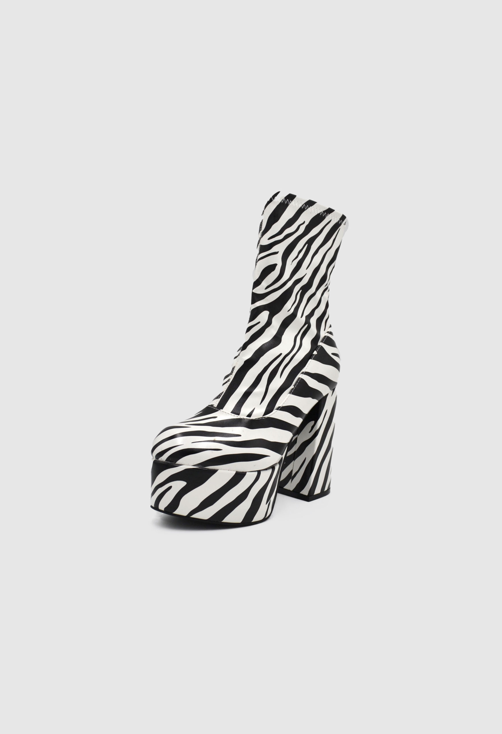 Μποτάκια με Φιάπα & Ραφή Animal Print / G6972-zebra Γυναικεία Μποτάκια joya.gr