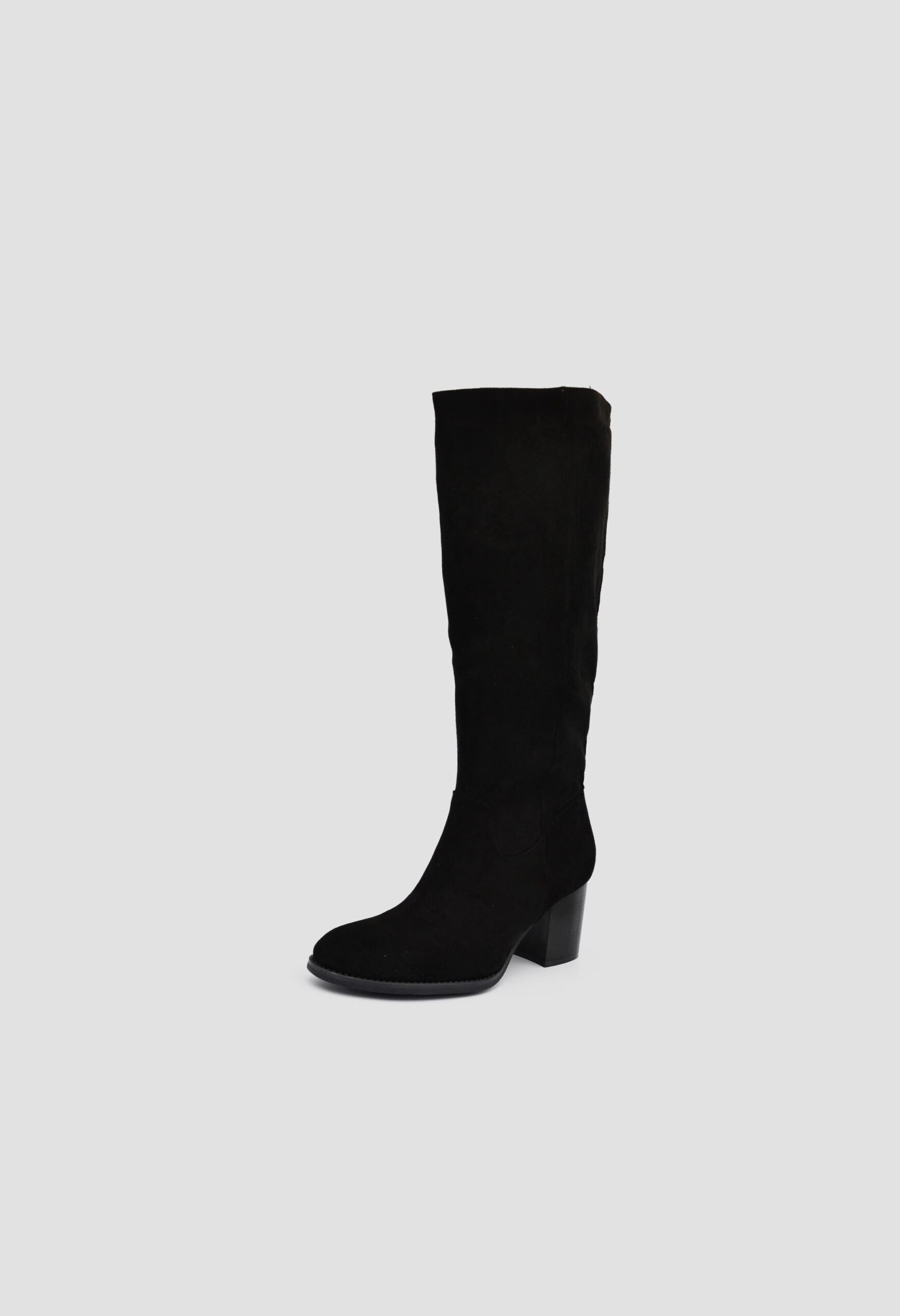 Suede Μπότες Χιονιού Κάλτσα Πάνω από το Γόνατο Μαύρες / Q846-black Γυναικεία Mπότες joya.gr