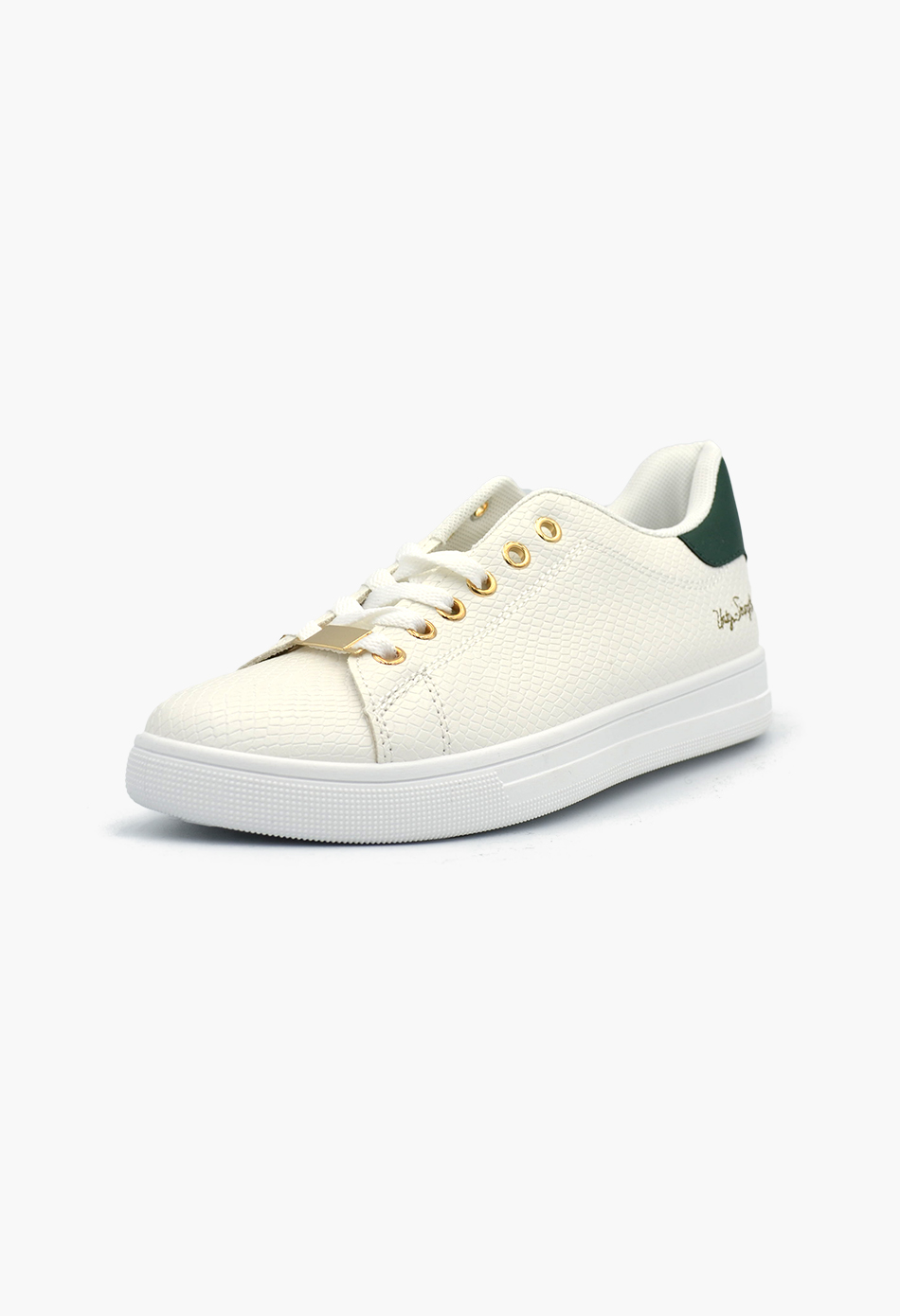 Γυναικεία Flatforms Sneakers Λευκό / OX2528-green Γυναικεία Αθλητικά και Sneakers joya.gr