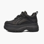 Γυναικεία Chunky Sneakers Wedges Μαύρο / H9007-black