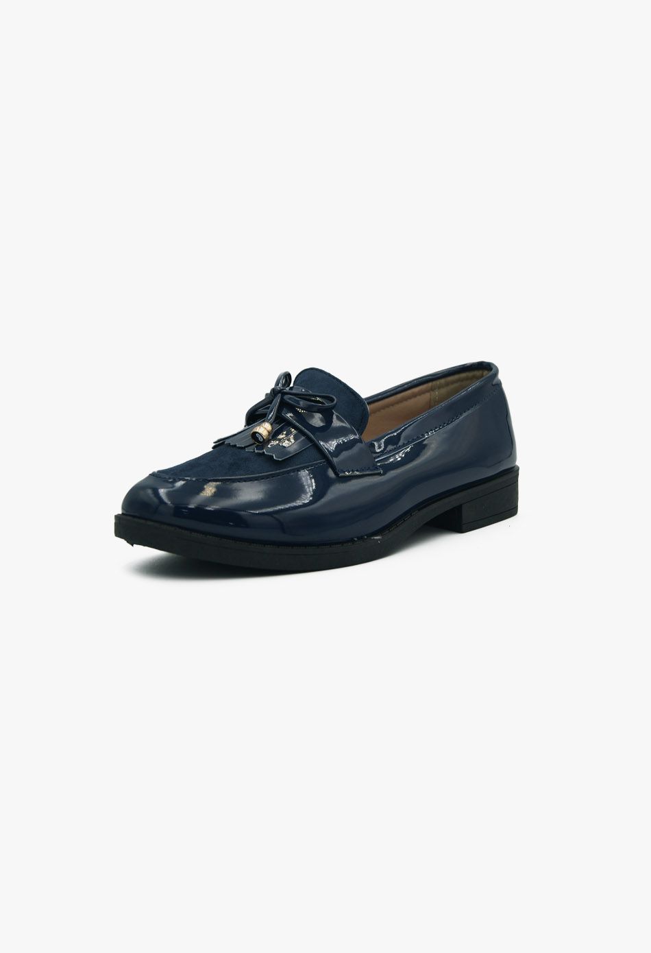 Γυναικεία Loafers σε Μπλε Χρώμα Λουστρίνι / XY-607-navy Χαμηλά Παπούτσια joya.gr