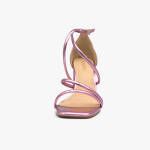 Πέδιλα Λουστρίνι με Λουράκια και Χοντρό Ψηλό Τακούνι Λιλά / Z-02-purple Ανοιχτά Παπούτσια joya.gr