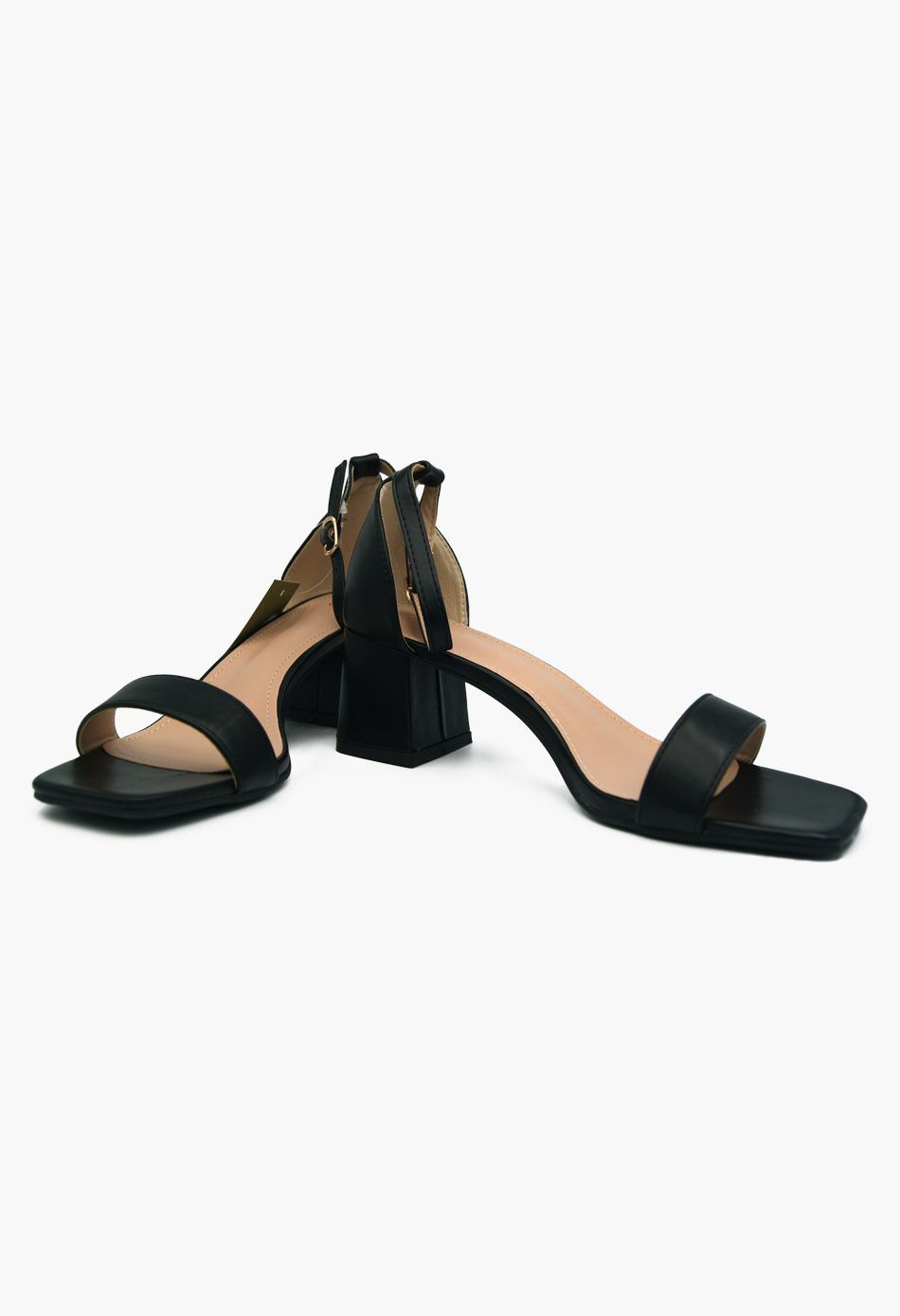 Γυναικεία Πέδιλα με Μπαρέτα και Χοντρό Χαμηλό Τακούνι Μαύρο / F1603-black Ανοιχτά Παπούτσια joya.gr