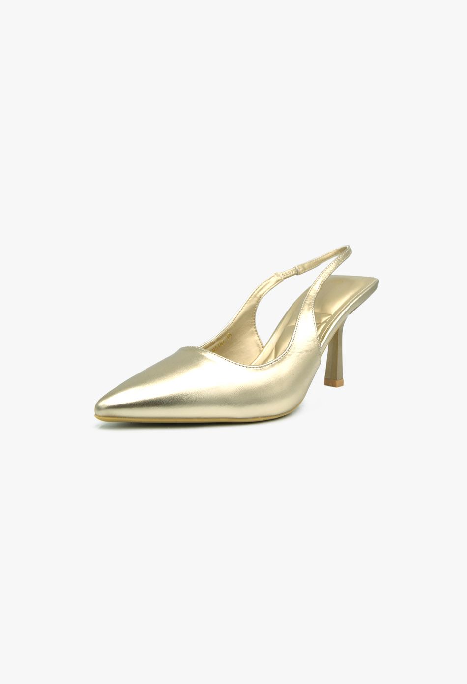 Γόβες Μυτερές Open Heel Μεσαίο Τακούνι Χρυσό / H5782-gold Ανοιχτά Παπούτσια joya.gr