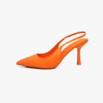 Γόβες Μυτερές Open Heel Μεσαίο Τακούνι Πορτοκαλί / H5782-orange