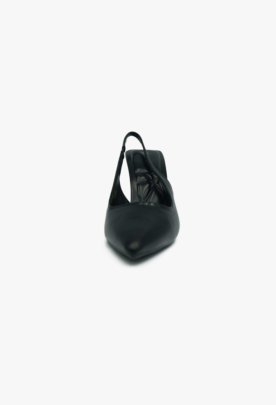 Σατέν Γόβες Μυτερές Open Heel Ψηλό Τακούνι Μαύρο / H5786-black Ανοιχτά Παπούτσια joya.gr