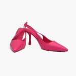 Γόβες Μυτερές Open Heel Μεσαίο Τακούνι Φούξια / H5782-rose Ανοιχτά Παπούτσια joya.gr