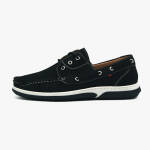 Suede Ανδρικά Boat Shoes σε Μαύρο Χρώμα / 9813-black