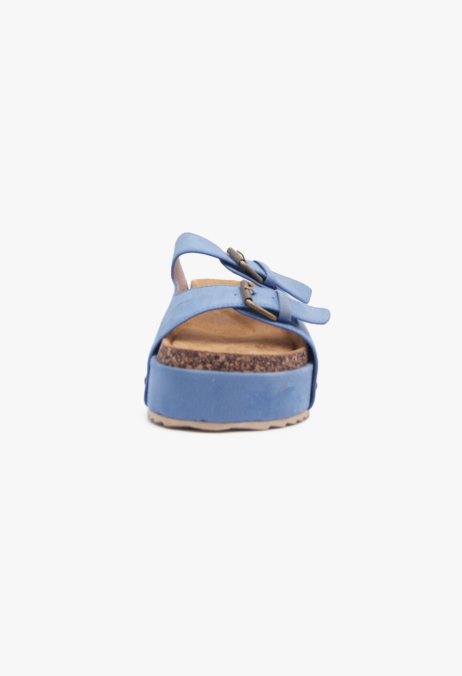 Πλατφόρμες Suede με Δύο Τόκες & Τρουκς Μπλε / F1511-blue Ανοιχτά Παπούτσια joya.gr