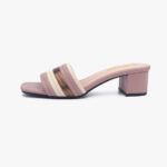 Mules με Χοντρό Χαμηλό Τακούνι Ροζ / AF-8-pink Ανοιχτά Παπούτσια joya.gr
