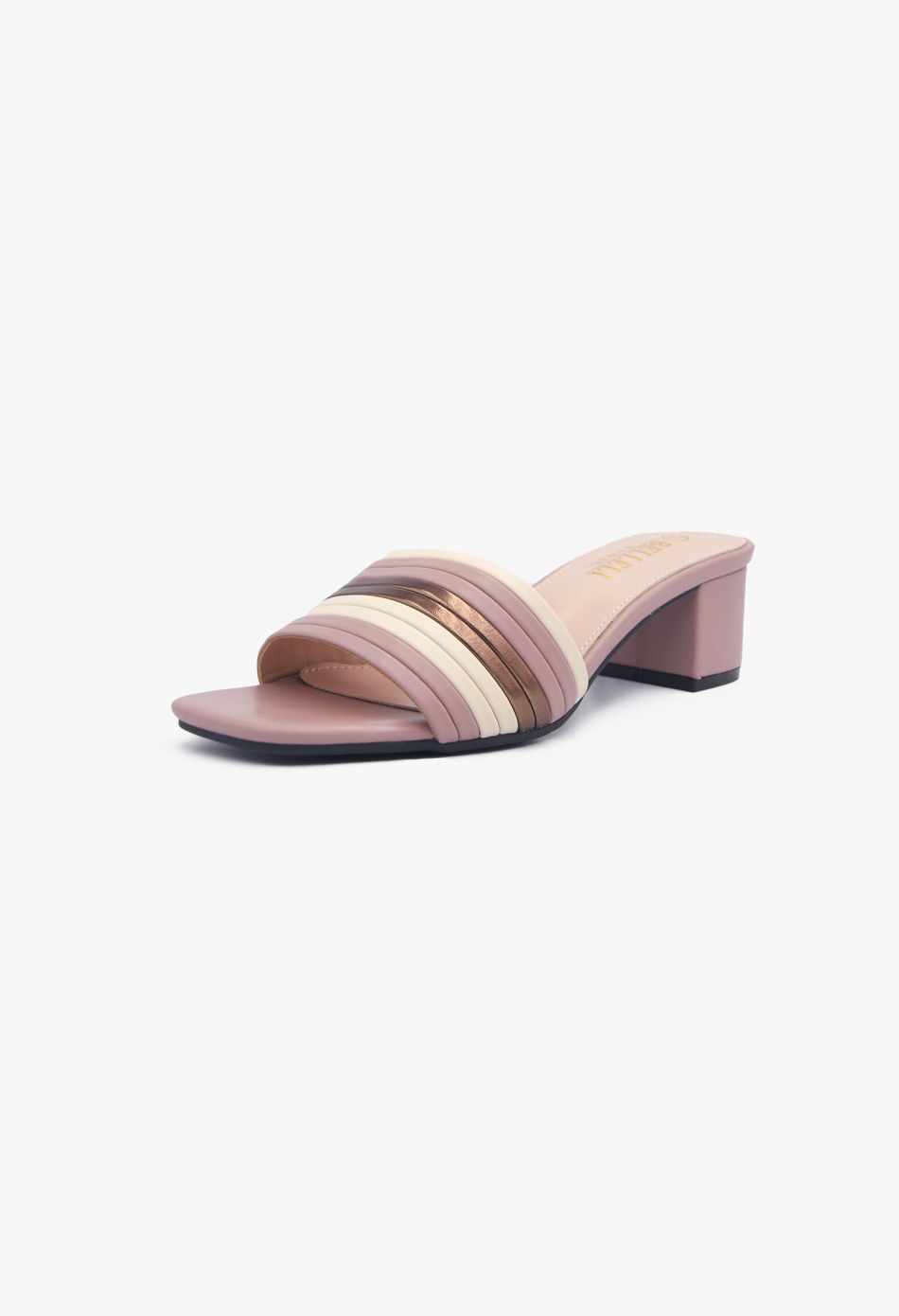 Mules με Χοντρό Χαμηλό Τακούνι Ροζ / AF-8-pink Ανοιχτά Παπούτσια joya.gr