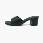 Mules με Χοντρό Μεσαίο Τακούνι Μαύρο / LL-1185-black MULES joya.gr