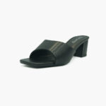 Mules με Χοντρό Μεσαίο Τακούνι Μαύρο / LL-1185-black MULES joya.gr