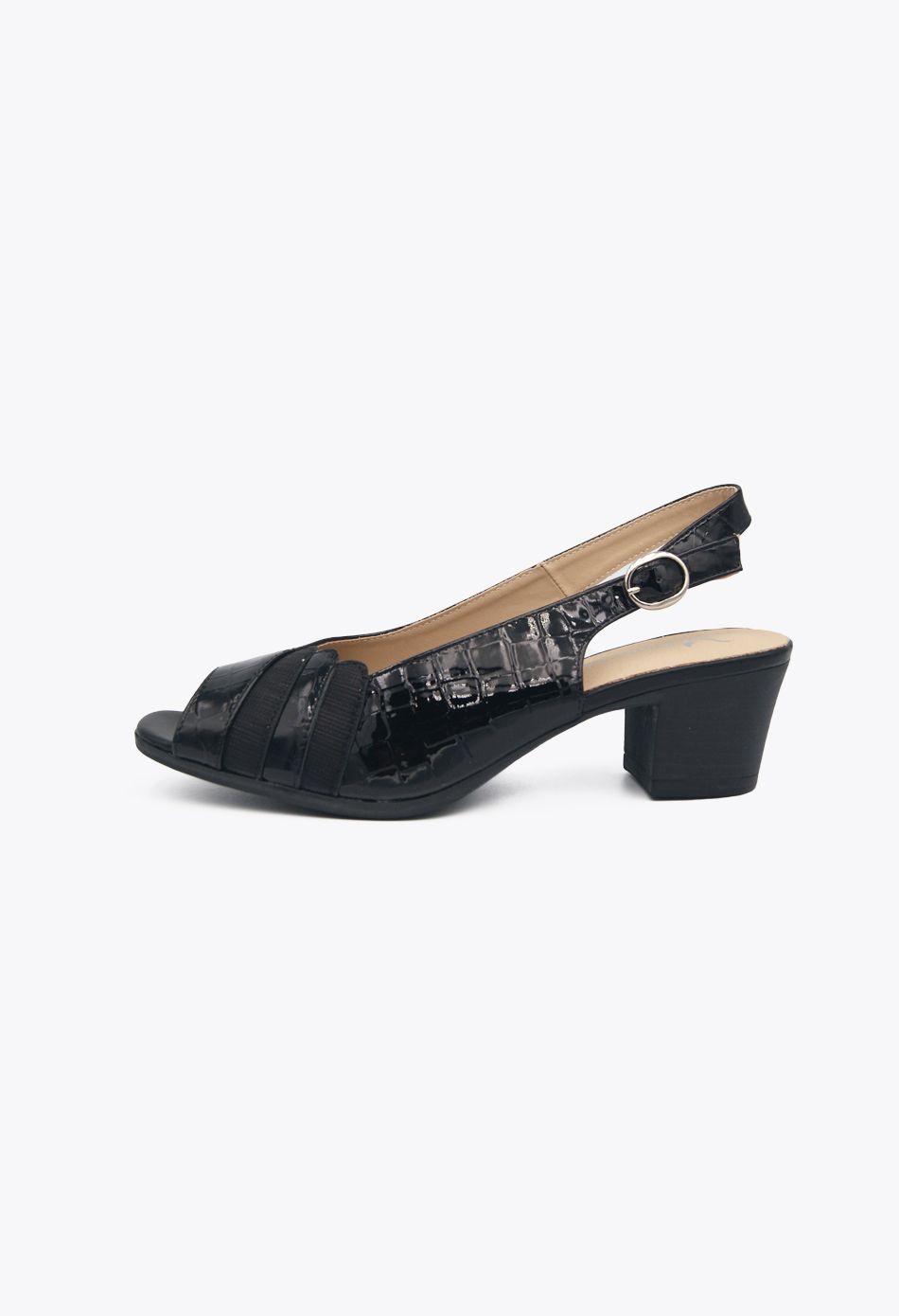 Suede Γυναικεία Πέδιλα με Χοντρό Χαμηλό Τακούνι Μαύρο / jsz-53-black Ανοιχτά Παπούτσια joya.gr