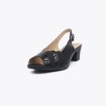 Γόβες Open Heel Χοντρό Χαμηλό Τακούνι Μαύρο / AQ1071-black Γόβες με Χαμηλό Τακούνι joya.gr