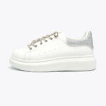 Casual δίπατα sneakers με στρας Λευκό / C8962-white Γυναικεία Αθλητικά και Sneakers joya.gr