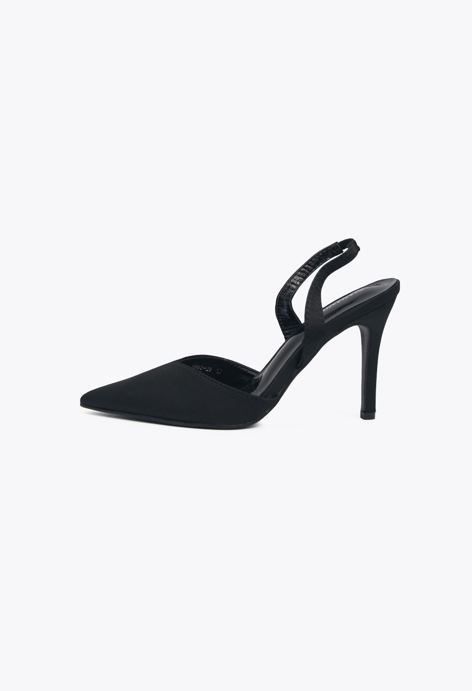Μυτερές Γόβες με Χαμηλό Ψηλό Τακούνι με λουράκι Μαύρες (Μεγάλα Νούμερα 41, 42, 43, 44) / DM959-black Ανοιχτά Παπούτσια joya.gr