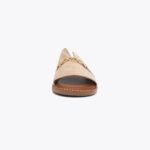 Σουέτ Flat Σανδάλια με Διακοσμητική Αλυσίδα Μπεζ / 188-beige Ανοιχτά Παπούτσια joya.gr