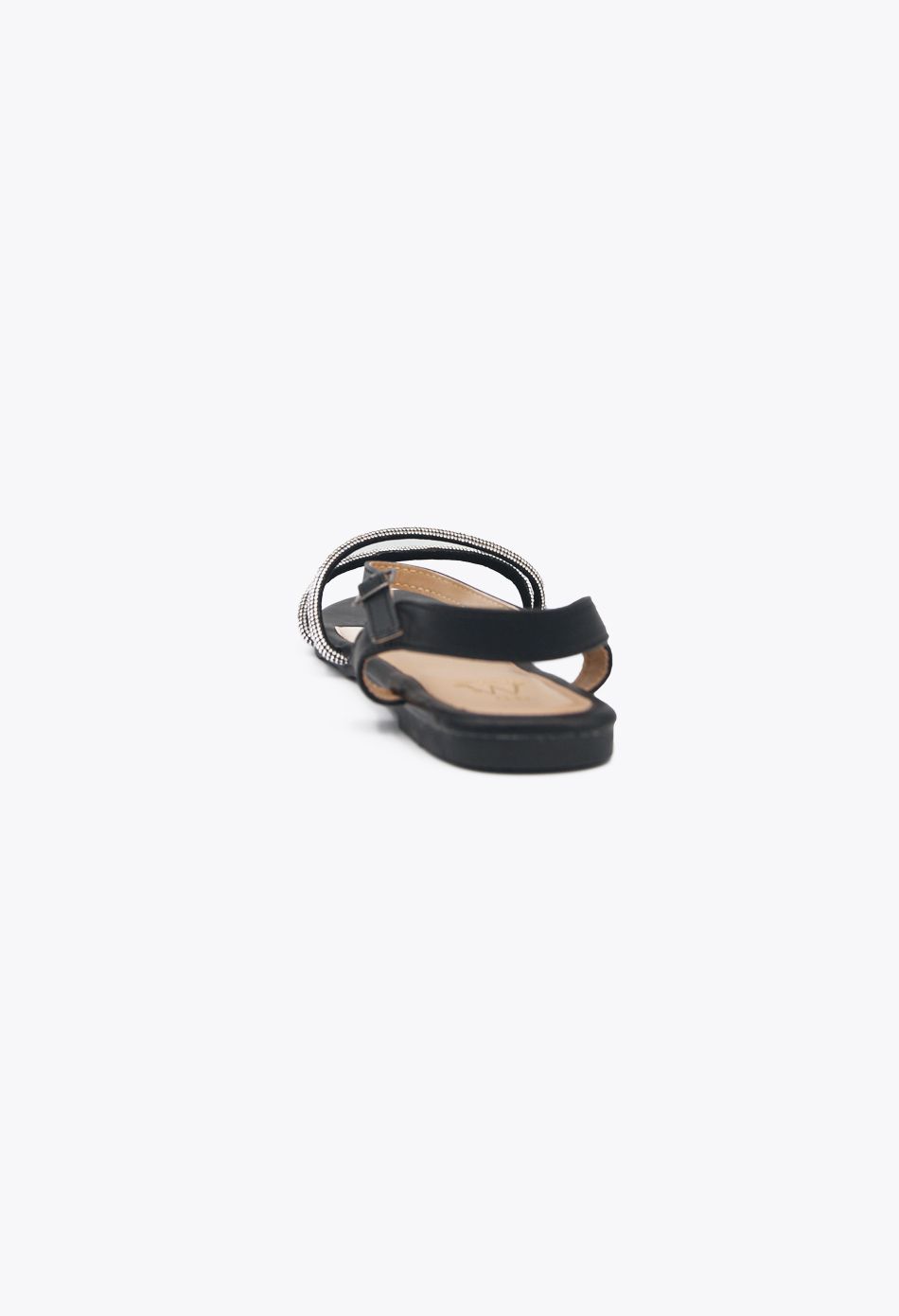 Flat Σανδάλια με στρας (Μεγάλα Νούμερα 41, 42, 43, 44) Μαύρο / DM98N-black Ανοιχτά Παπούτσια joya.gr