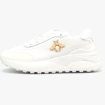 Sneakers με Χρυσή Λεπτομέρεια Λευκό / PC139-white