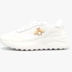 Sneakers με Χρυσή Λεπτομέρεια Λευκό / PC139-white Γυναικεία Αθλητικά και Sneakers joya.gr