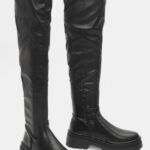 Μπότες Δίσολες Over The Knee Μαύρο / SJ601-black Γυναικεία Mπότες joya.gr