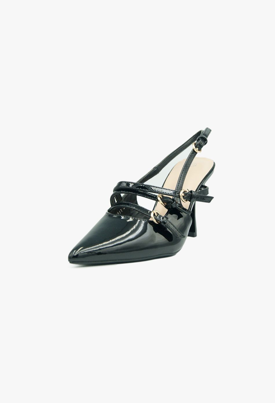 Γόβες Μυτερές με Πολλαπλά Λουράκια & Τόκες Μαύρο / 5011-black Ανοιχτά Παπούτσια joya.gr