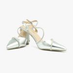 Γόβες Μυτερές με Διαφάνεια & Strass Ασημι / A6468-silver Ανοιχτά Παπούτσια joya.gr
