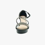 Πέδιλα με Λουράκια απο Strass Μαύρο / W6913-black Ανοιχτά Παπούτσια joya.gr