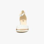 Πέδιλα με χοντρό χαμηλο τακούνι & στρασ / CIC-62-silver Ανοιχτά Παπούτσια joya.gr