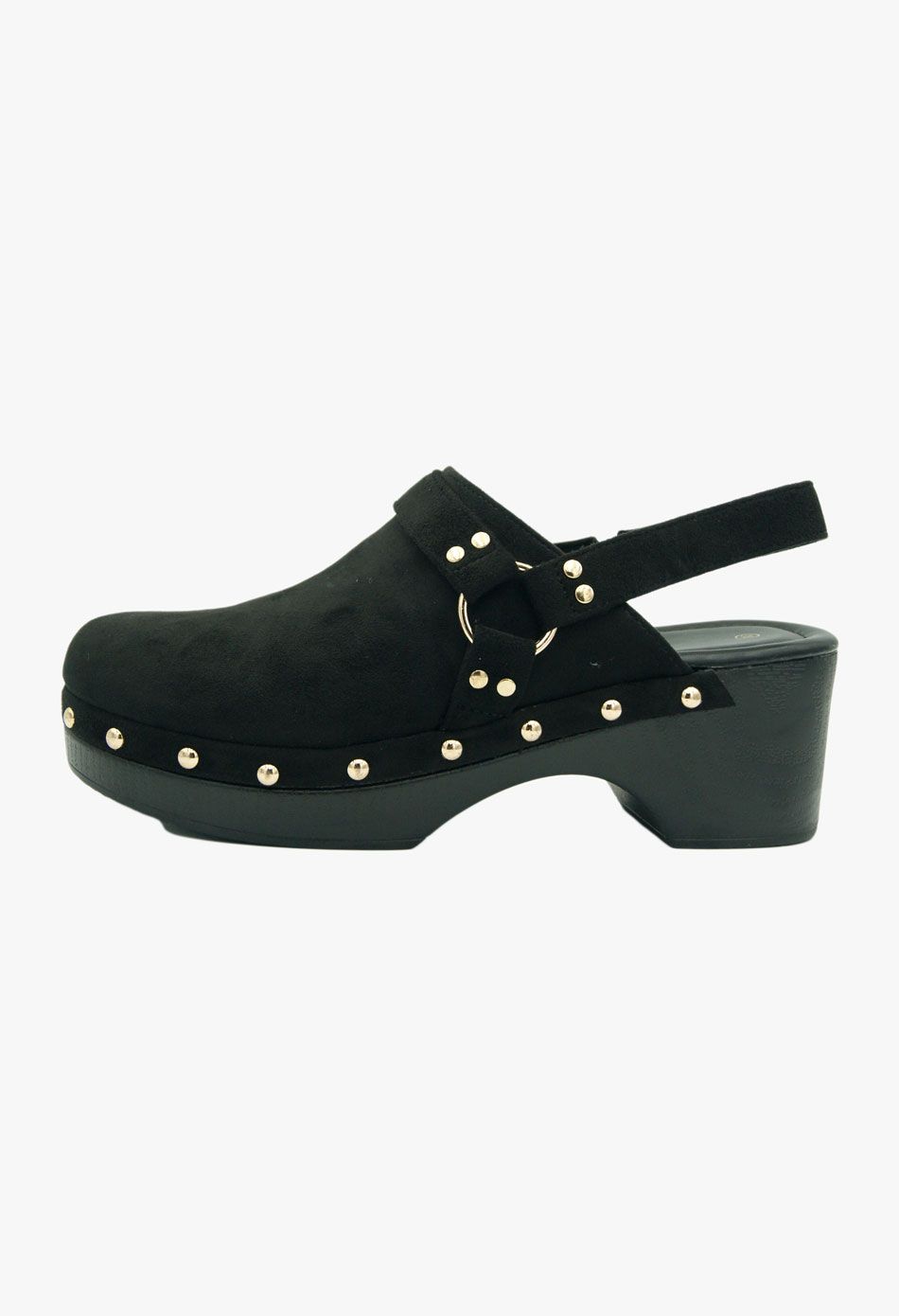 Γυναικεία Πέδιλα με Χοντρό Μεσαίο Τακούνι σε Μαύρο Χρώμα / 68238-black Ανοιχτά Παπούτσια joya.gr